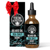 Huile Viking Revolution Sel Marin – flacon, parfum marin, revitalise barbe et peau.
