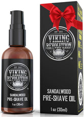 Viking Revolution huile pré-rasage bois de santal bouteille: rasage doux