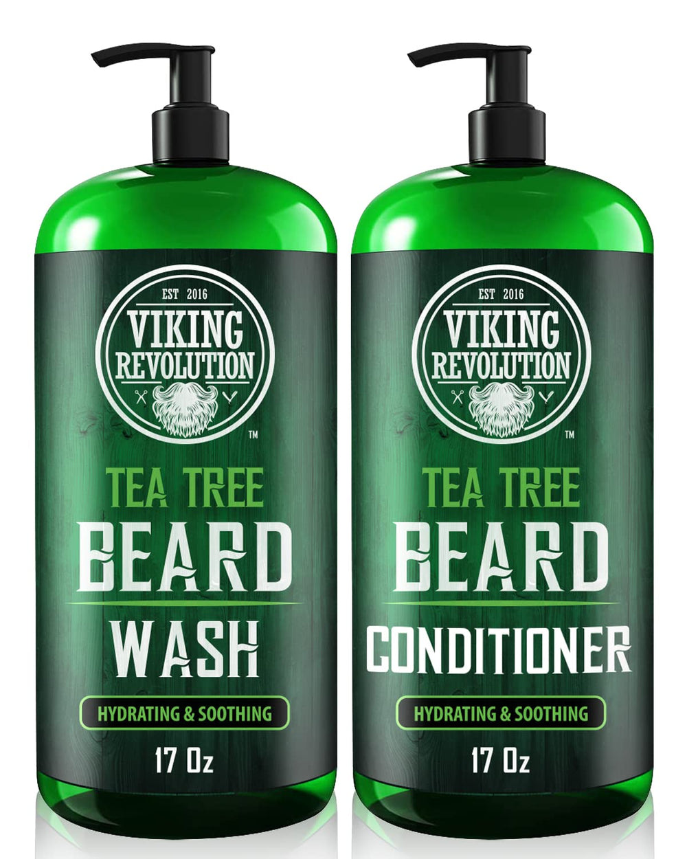 Viking Revolution lavage barbe huile d’arbre à thé: nettoyage en profondeur et fraîcheur durable.