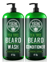 Viking Revolution lavage barbe huile d’arbre à thé: nettoyage en profondeur et fraîcheur durable.