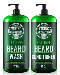 Viking Revolution lavage barbe huile d’arbre à thé: nettoyage en profondeur et fraîcheur durable.