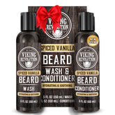 Shampooing-barbe Viking Revolution à l'argan et jojoba, nettoie et hydrate la barbe.