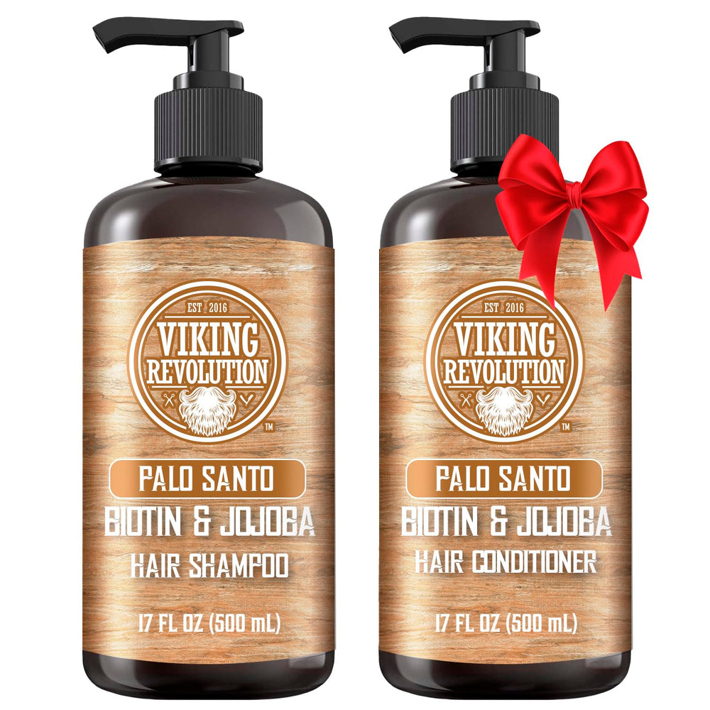 Shampooing Palo Santo Viking Revolution en flacon, pour cheveux propres et frais.