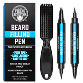 Stylo barbe Viking Revolution noir, remplissage rapide pour un look plus fourni.