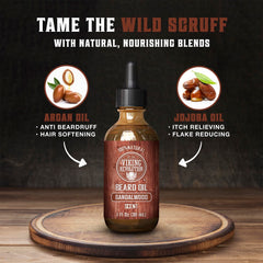 Application facile du baume barbe santal sur les poils.