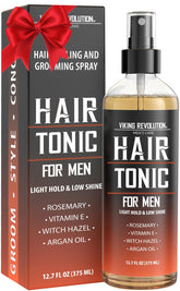 Viking Revolution Tonic Cheveux Homme — bouteille et parfum bois de santal, rafraîchissant et facile à utiliser.
