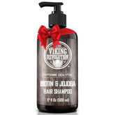 Viking Revolution Biotin shampoo bottle front with 17 oz size for daily thinning hair care