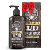 La bouteille du conditionneur Viking Revolution barbe vanille épice offre douceur et brillance.