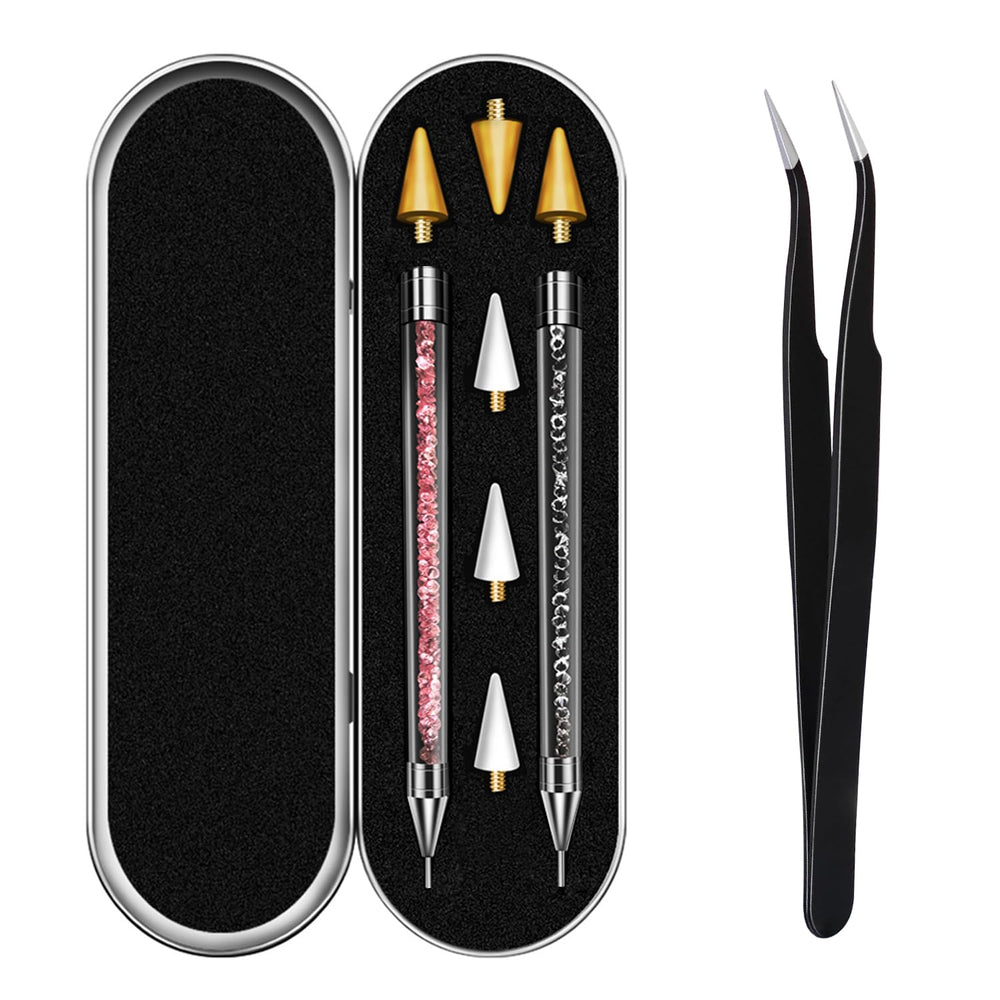 Pince Vikerer pour strass à pointe double, précision accrue.
