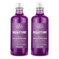 Village Naturals Therapy Nighttime Relief – bouteille bain-mousse apaisante et parfum lavande