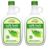Village Naturals Bain Mousse Lait Thé Blanc Jasmin: parfum apaisant et mousse riche.