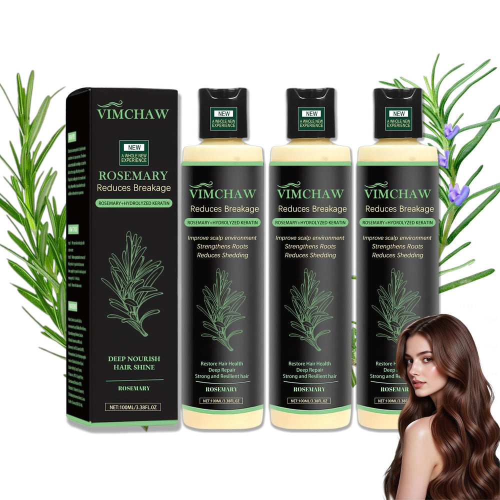 Vimchaw Shampoing Romarin – Bouteille versée, nettoyage doux et frais