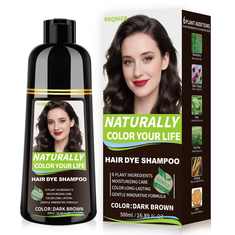 Vireo Color Shampoing brun foncé, prêt à couvrir les cheveux gris.