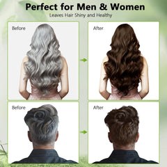 Application sur cheveux secs avec Vireo Color brun pour une couleur homogène.