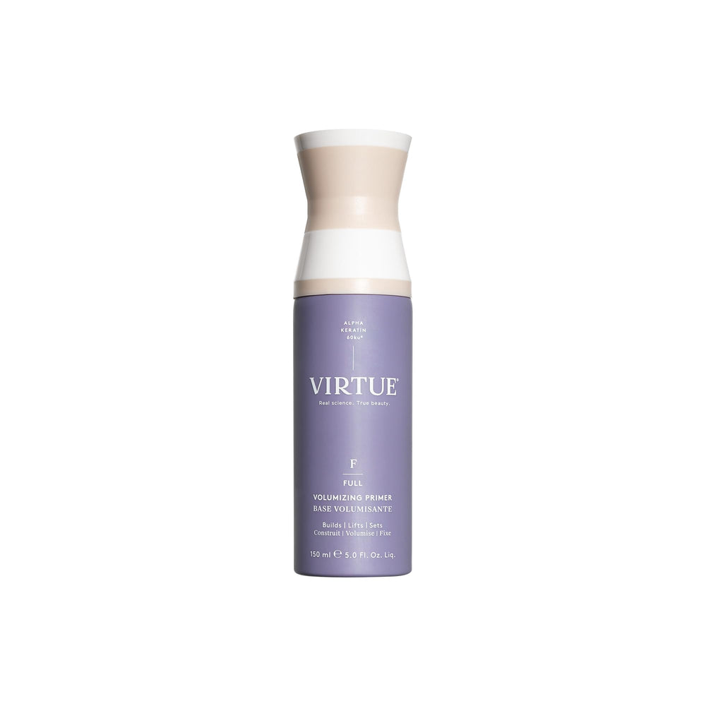 Virtue Préparateur volumisant pour cheveux, flacon spray prêt au coiffage.