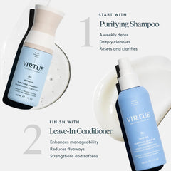 Protection des couleurs pour cheveux traités avec la brume légère de VIRTUE.