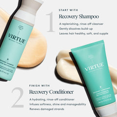 VIRTUE Recovery Conditioner, effet brillance naturelle sur les longueurs.