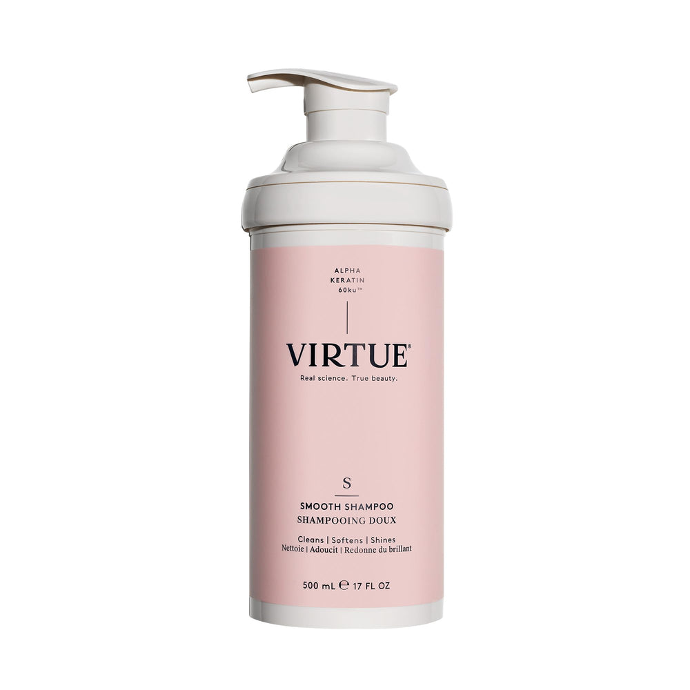 Virtue Smooth Shampoo bouteille, lissage en profondeur pour cheveux soyeux et brillants