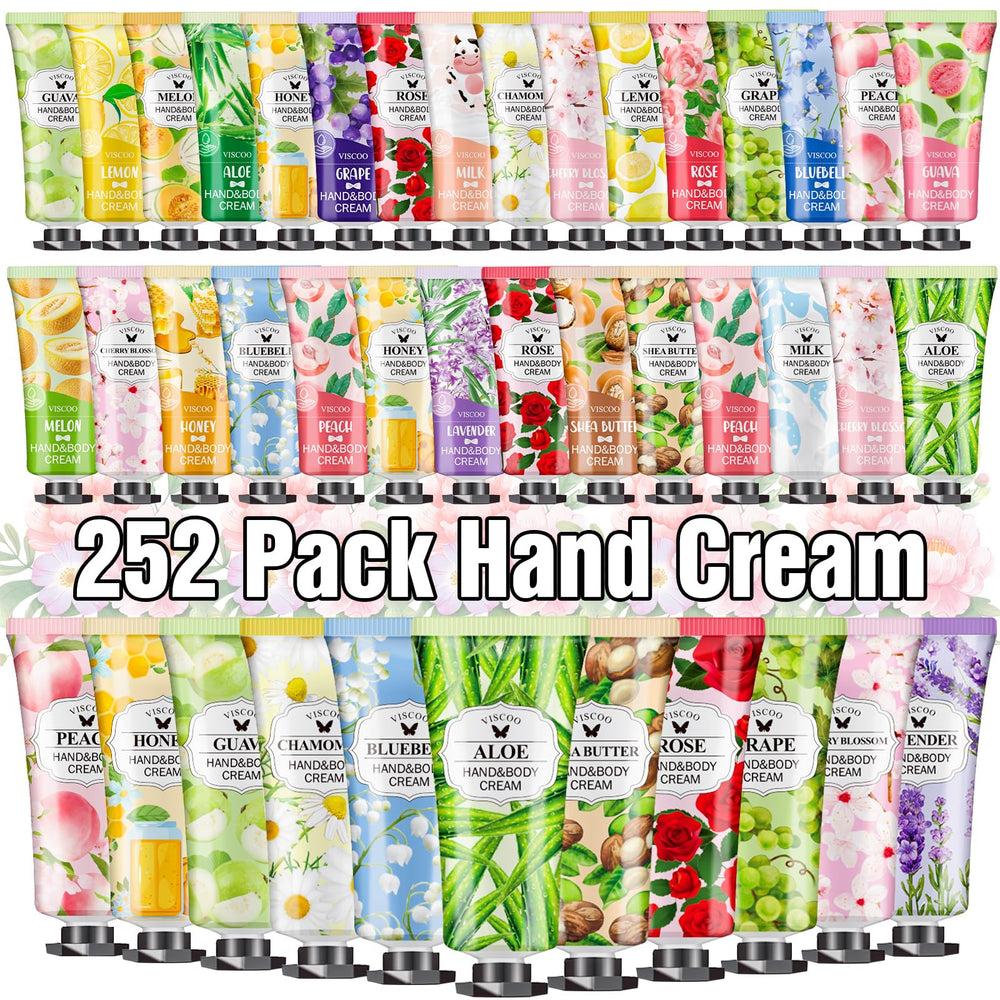 VISCOO ensemble Crèmes Mains 252-packs, flacons variés offrant hydratation durable