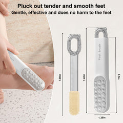 Visdoll brosse-pied double-face en inox, polissage doux et efficace