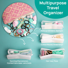Visfresh etui voyage grande capacite coton et cotons-tiges, rangement pratique.