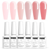 Ensemble Vishine Kit Vernis Gel Nude: contenu pratique pour la manucure à domicile.