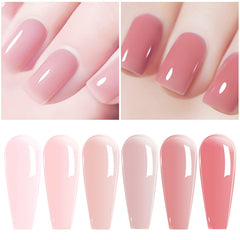Vishine vernis gel nude teinte rose lait: nuance translucide idéale pour couches personnalisées.