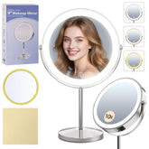 VisionSphere Miroir loupe 9 pouces lumineux pour maquillage précis et net.