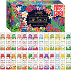 VISRIE Baume labial 128-pack ensemble: hydratation durable pour lèvres.