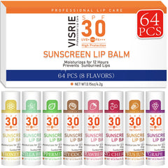 Visrie baume lèvres SPF30 en format voyage, protection pratique en déplacement.