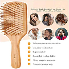 Vista brosse bambou anti statique brossage sans douleur