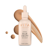 Bouteille Vita Liberata montrant les gouttes pour le corps offrant un éclat instantané.