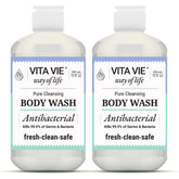 Vita Vie gel-douche citron, bouteille lumineuse, parfum vivifiant pour démarrer la journée