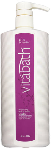 Vitabath Gelée hydratante pour bain et douche, douceur durable pour peau sèche.