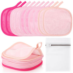 Lingette démaquillante VitalCozy en microfibre rose pour un nettoyage doux du visage.
