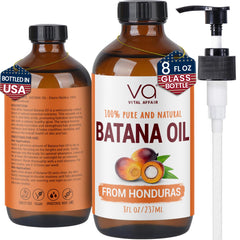 Batana VITAL AFFAIR en bouteille de verre prête à nourrir les cheveux.
