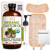 Bouteille en verre d huile de ricin bio Vital Affair, pure et sans hexane.