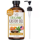 VITAL AFFAIR huile de ricin et encens – bouteille-verre pure pour soin capillaire nourrissant.
