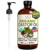 Vital Affair huile ricin pompe-verre: application propre et pratique.