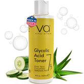 Vital Affair tonique acide glycolique pour le visage, flacon élégant prêt pour le rituel.