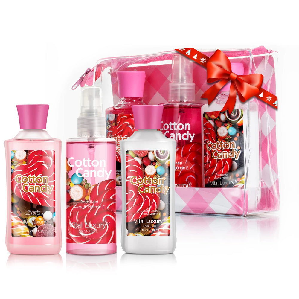 Vital Luxury Barbe à Papa Kit Spa Voyage – coffret spa portable pour les voyages.