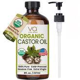 VITAL AFFAIR castor oil bottle with pump for easy, mess-free application