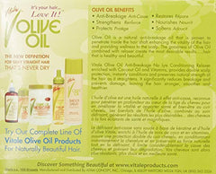 Flacon Vitale Relaxer huile d'olive en gros plan, concentré pour retouches racines.