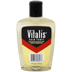 Tonique capillaire Vitalis pour hommes, bouteille de 207 ml, pour un look soigné durable.