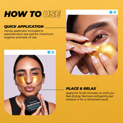Vitamasques Ingrédients végan, collagène et hyaluronique pour le contour des yeux.