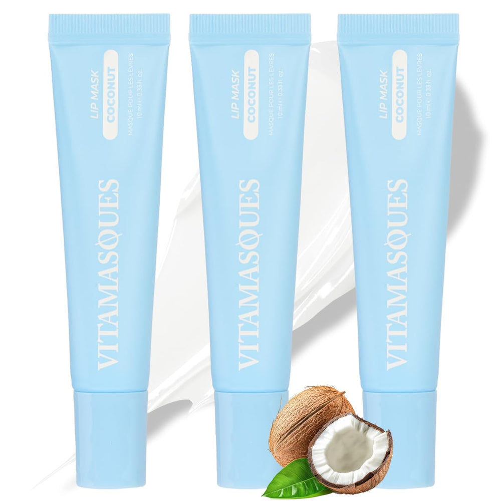 Vitamasques Masque Lèvres Nuit Coco – pack de 3 pour hydrater les lèvres pendant la nuit