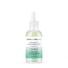 Sérum VITAMINS AND SEA BEAUTY – flacon clair montrant une hydratation intense