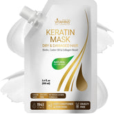 VITAMINS Masque Kératine en bouteille, soin intense pour cheveux secs et abîmés