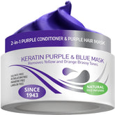 VITAMINS masque-kératine-violet sur cheveux blond, neutralise le brassage et ravive la teinte
