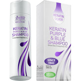 Cosmétiques capillaires VITAMINS shampooing kératine violet bouteille: neutralise les tons jaunes et oranges.